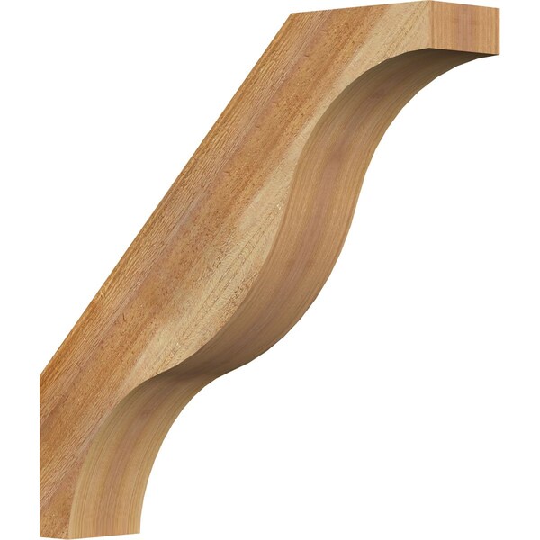 Ekena Millwork 4"W x 20"D x 20"H Funston Rough Sawn Knee Brace, Western Red Cedar BRC04X20X20FST00RWR - main